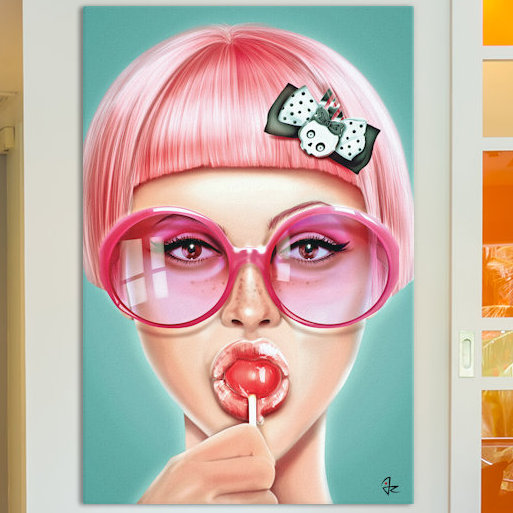 «Cool» par Giulio Rossi - Estampe numérique sur toile tendue avec châssis, H 18 po x l 12 po x P 1,5 po