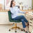 Modern Velvet Office Task Chair, Armless Swivel Computer Desk Chair for Home Office