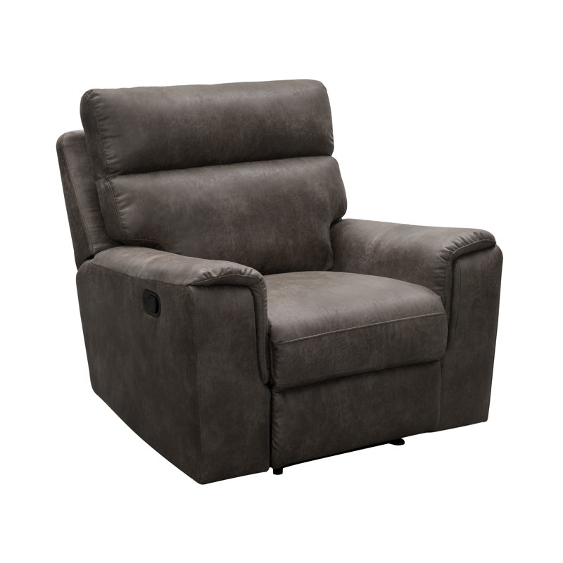 Nobleboro Upholstered Recliner, Espresso Brown Polyester