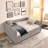 Daybed with Trundle Upholstered Tufted Sofa Bed, with Two Drawers, Queen Size, Boucle Fabric, Gray(88"x65.5"x29.5")