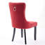 2 chaises de salle à manger en velours bourgogne. Capitonnage contemporain, structure en bois massif, coussin éponge à rebond élevé, revêtement classique élégant 2, look luxueux, assise confortable, base-1711290730-1711290733