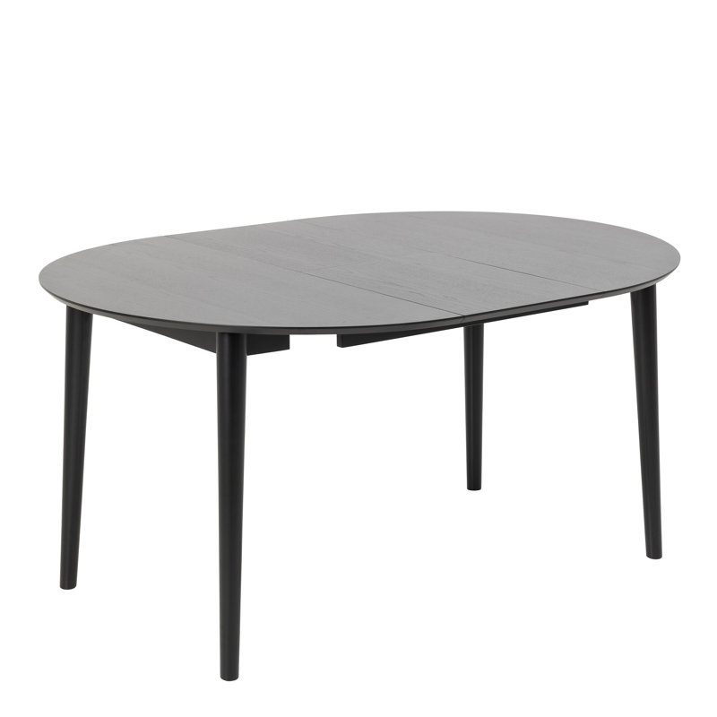 McGuffey Extendable Round Dining Table, Black