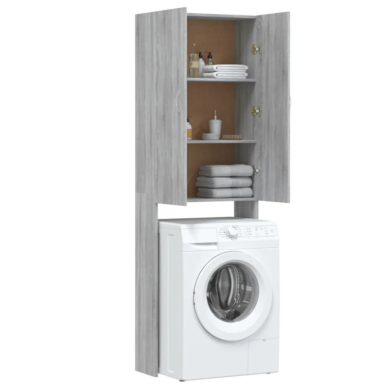 Keomi Linen Cabinet, Grey Sonoma
