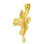 Lodge oak leaf knob in finish Satin Gold