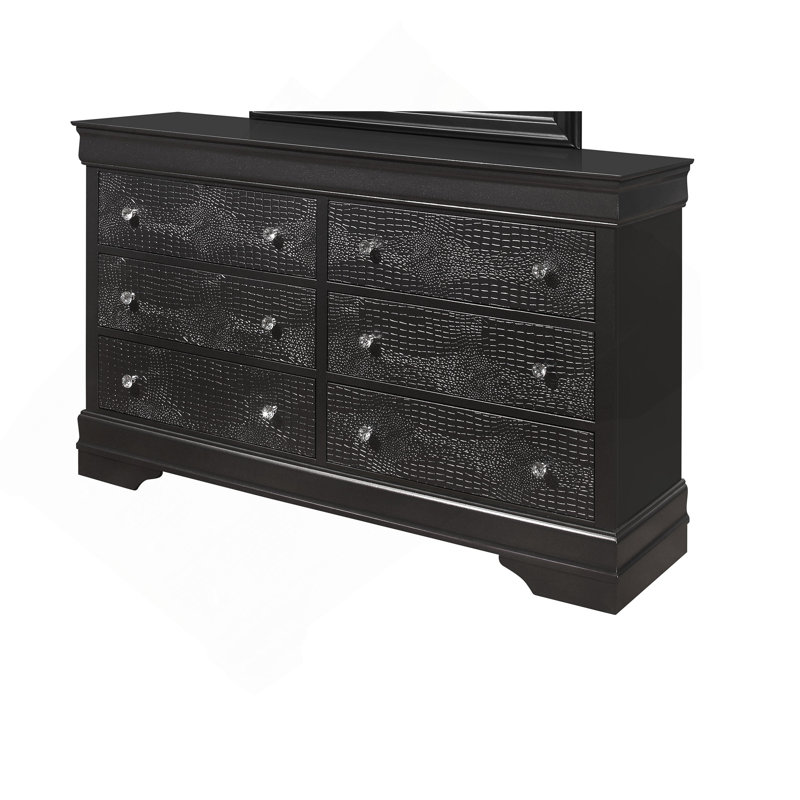 DRESSER EN MÉTAL CROCODILE, Gris métallique