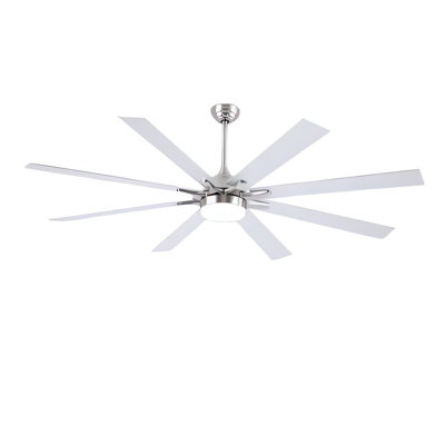  72" 8-blade Large Ceiling Fans Modern Farmhouse Indoor With Lights And Remote