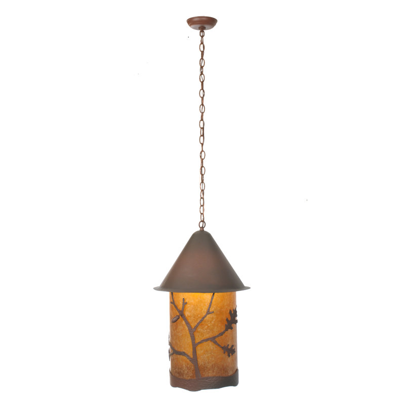 Black Glass 31" Indoor/Outdoor Pendant Light