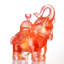 Liuli Crystal Elephant Raising Trunk Figurine