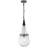 Cora 8 Inch Pendant Light w Gray Gold Chain, Fluted Raindrop Glass