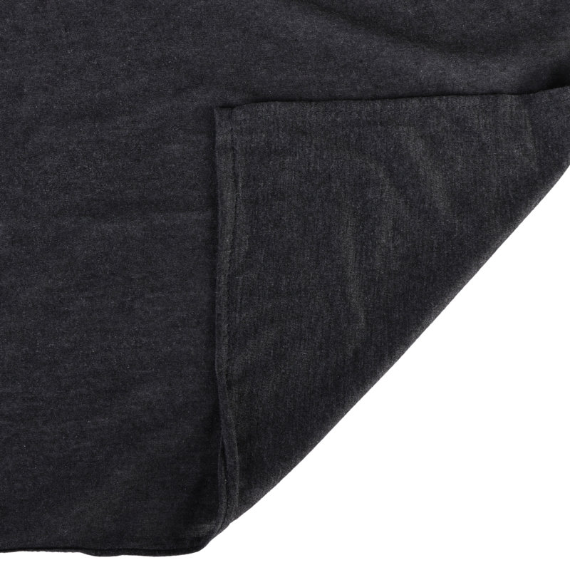 Grey Cotton Jersey Knit Packable Travel Blanket