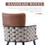 Chaise avec accoudoirs à dossier rembourré Jonn-87874118