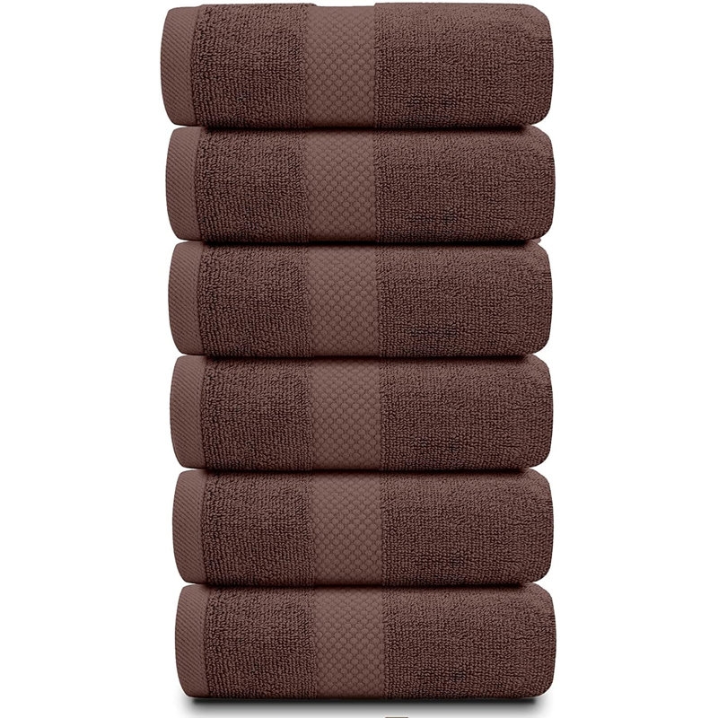 Débarbouillette 100% coton Alderic, Brun
