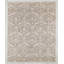 Tapis décoratif en laine noué à la main 8,3 x 10,3 pi, motif taupe et ivoire avec motif à médaillon répétitif pour le salon