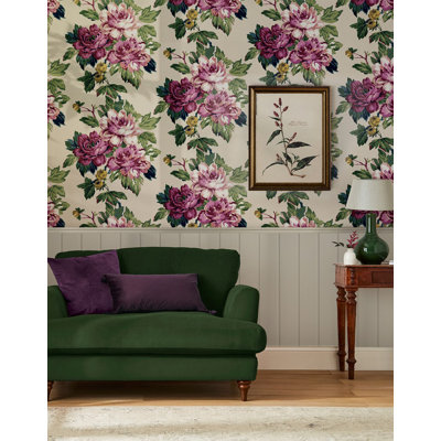 Joules Invite Floral Creme Wallpaper