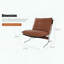 Fauteuil en cuir - dossier haut et assise profonde (brun)-1518664550