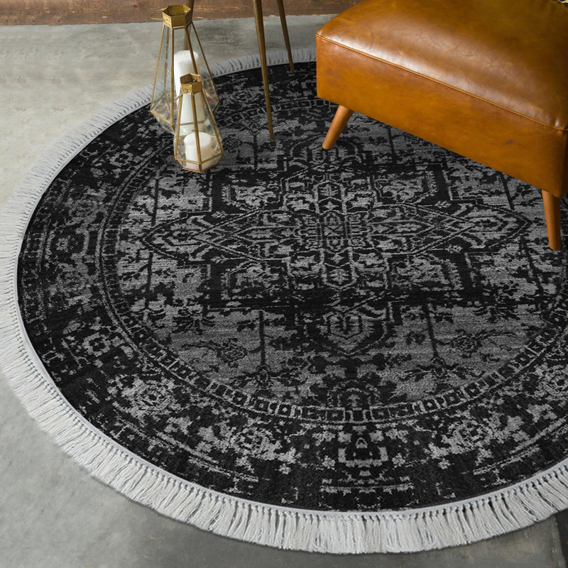Tapis noir / gris Millie, Tapis de couloir 3 pi 3 po x 9 pi 10 po