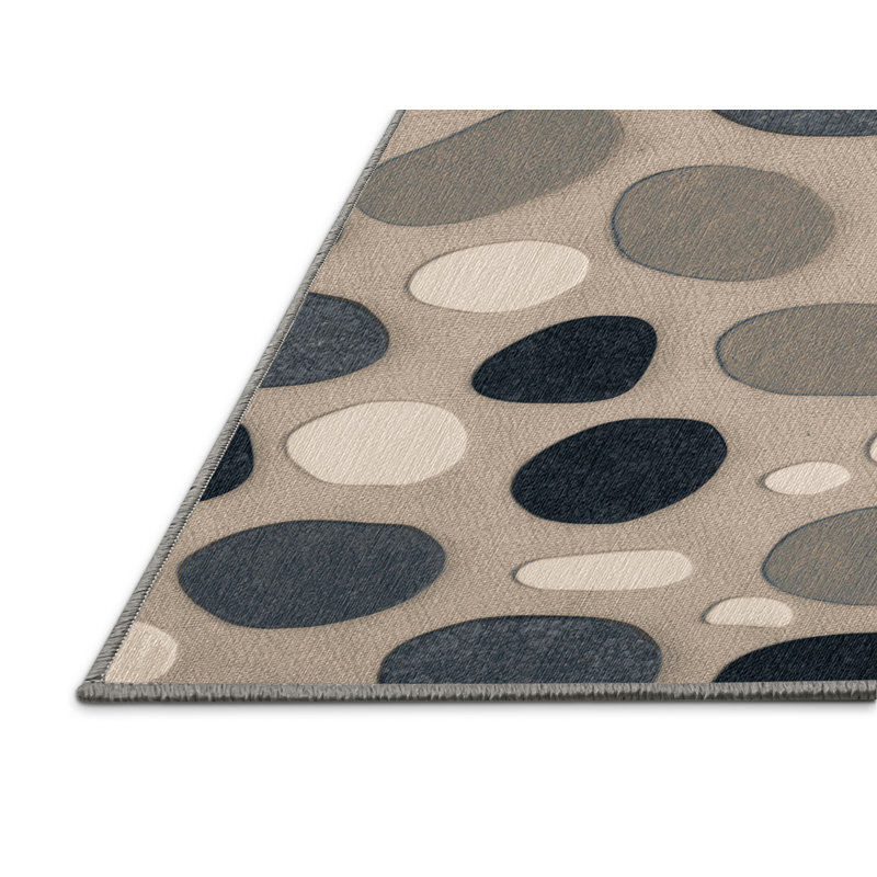 Tapis côtier lavable de style galet de luxe, Tapis de couloir 2 pi x 5 pi