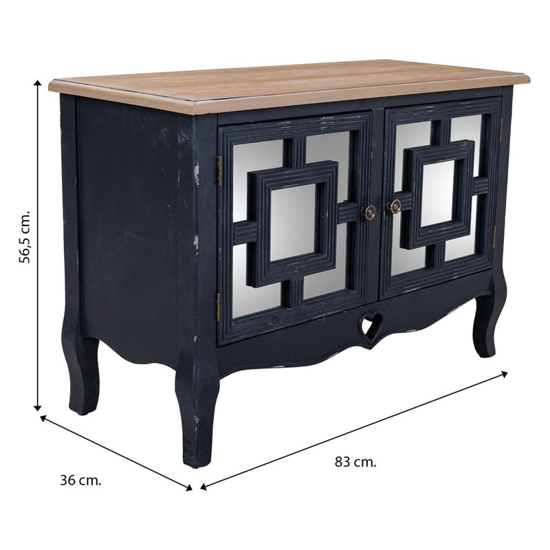 Youngblood 83cm Solid Wood Top Console Table, Black