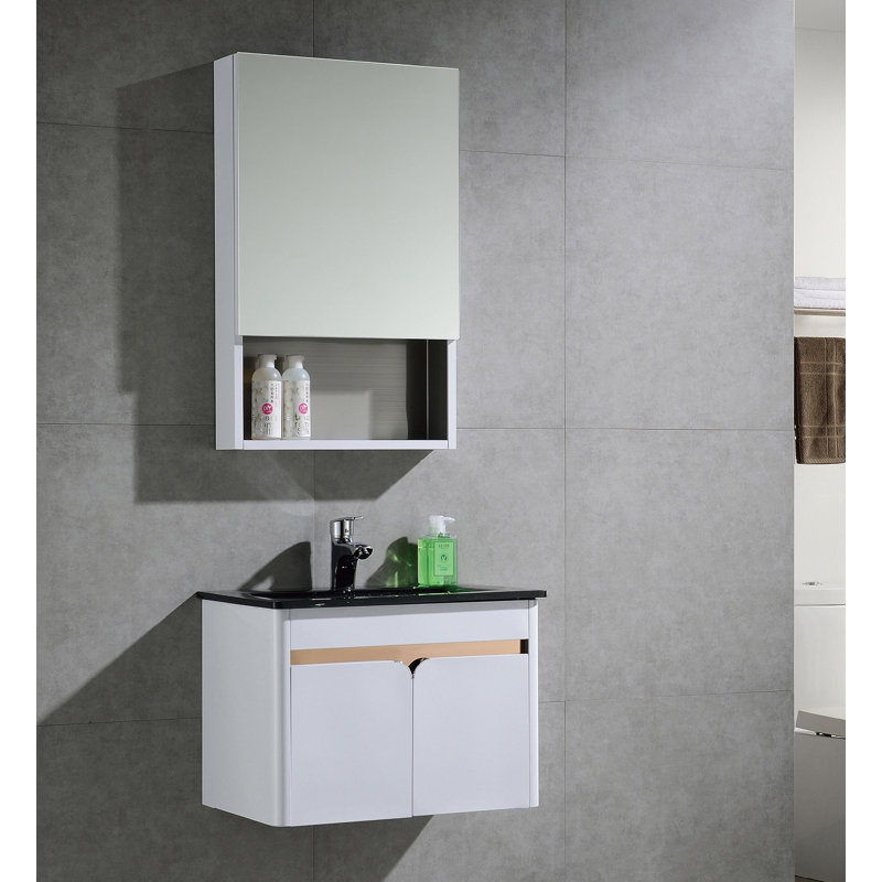 Quedgeley 19.6'' W Mirrored Medicine Cabinet