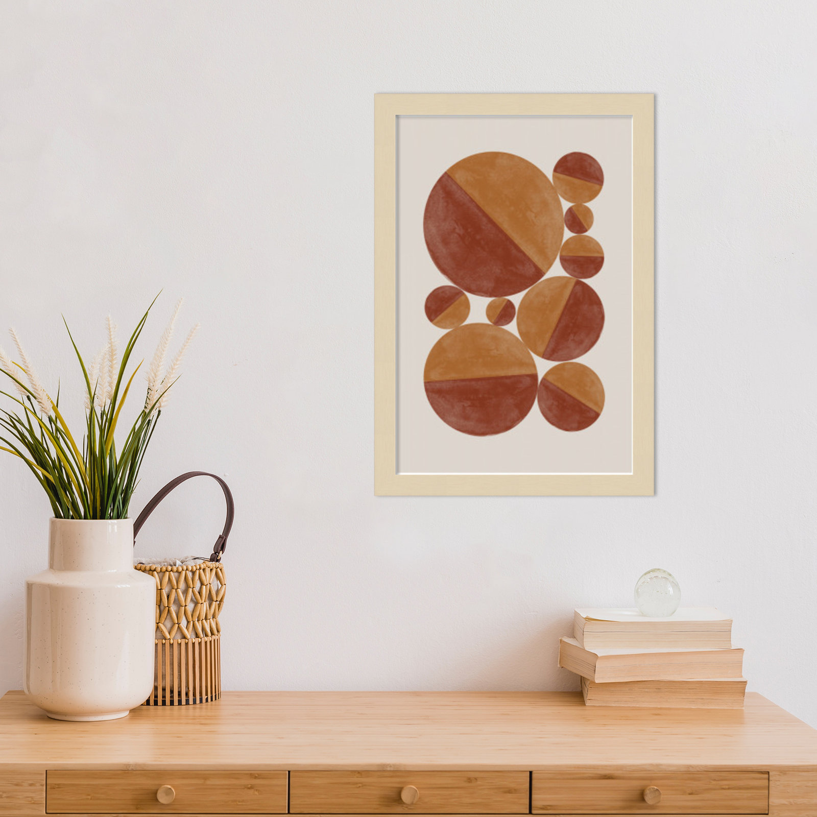 Paley "Burnt Orange Bols" Print, Brown, 17" H x 12" W