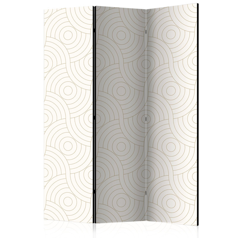 Guislain 135cm W x 172cm H 3 - Panel Solid Wood Folding Room Divider