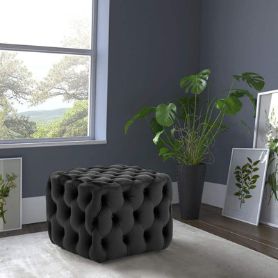 Crooks 75cm Wide Tufted Square Ottoman
