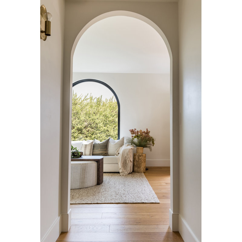 Pure Salt By Momeni Torquay Soumak Machine Weave Jute And Wool Natural Area Rug 6' X 6' Round, Brown, Rectangle 5' x 8'