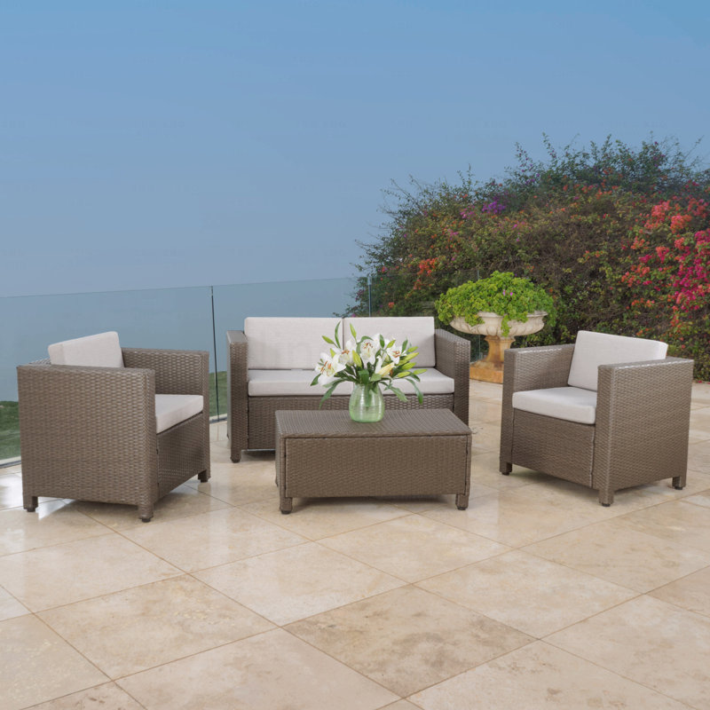 4-Piece, Puerta Set, Brown
