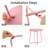 Round Modern Metal Outdoor Side Table, Small Coffee And Snack Table For Patio, Garden, Living Room And Bedroom (Pink) | Gift Idea-634063558