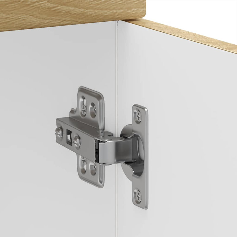 Pieds réglables en bois d'ingénierie vidaXL, Chêne sonoma, H 32,09 po x l 15,75 po x P 18,11 po