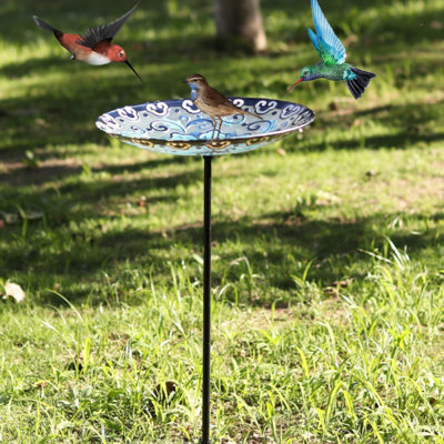 BAIN D'OISEAU EN VERRE À LA MAIN