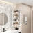 Wall-Mounted Corner Cabinet with Glass Doors – 4-Tier Space-Saving Storage for Bathroom, Living Room & Bedroom | Modern Rust-Resistant Design