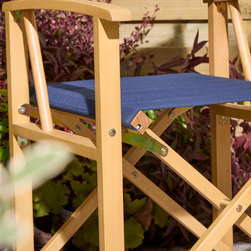 Rowlinson Ascot Folding Director's Chair, Midnight Blue