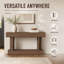 Console rétro de 63 pouces avec plateau supérieur rétro et tablette ouverte de style rustique rétro pour le vestibule et le vestibule-134384372