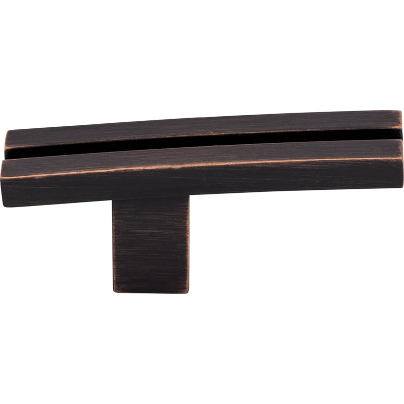 Inset Rail 2 5/8" Length Geometric Knob, Tuscan Bronze