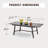 Alyah 6 - Person Steel Patio Dining Set Extendable Rectangular Table