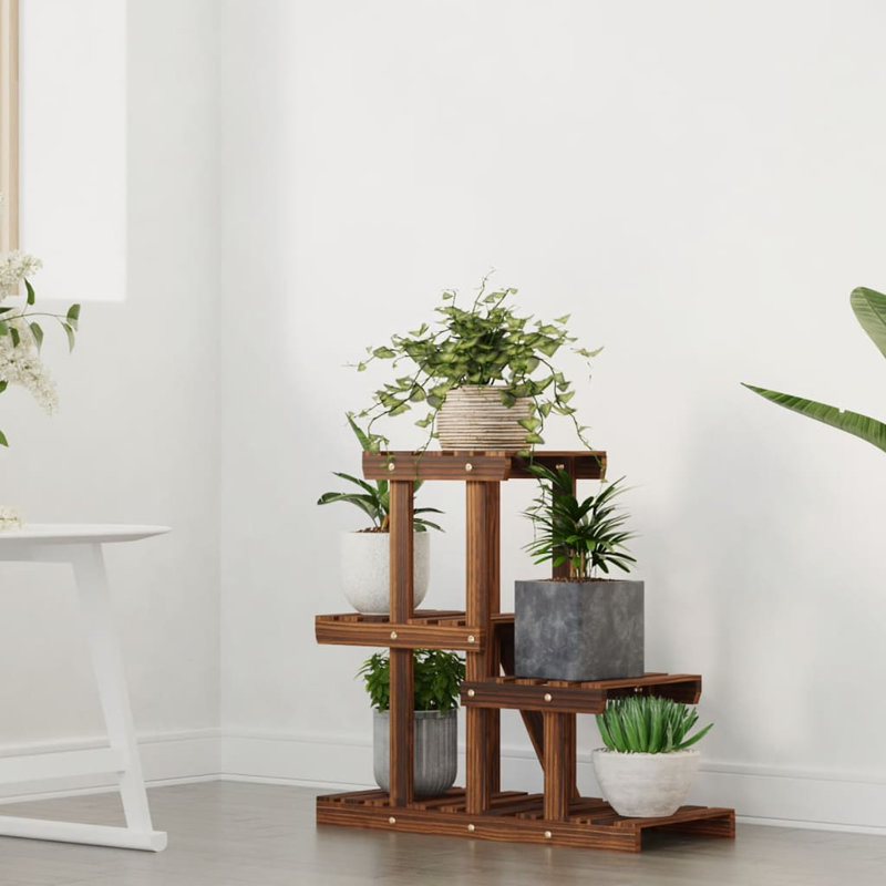 Natasa Plant Stand, Carbonized Brown