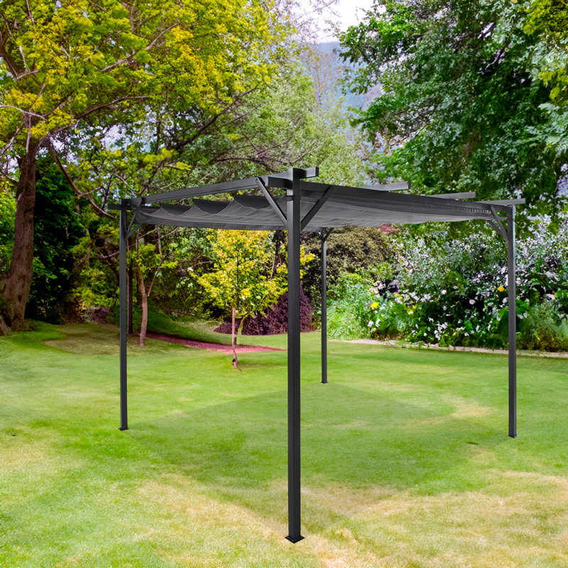 Pergola San Luis 10 pi x 10 pi avec auvent rétractable