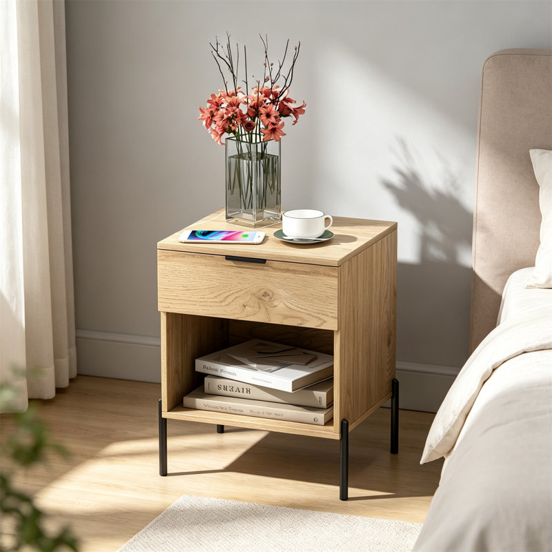 45 cm W Bedside Table