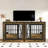 Large Furniture Style Pet Crate With Adjustable Divider, 360 Degree Rotatable Feeder And 4 Stainless Steel Bowls-1886760538-1886331698