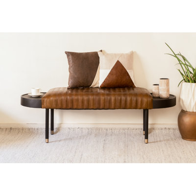 Banc en cuir véritable Stasya