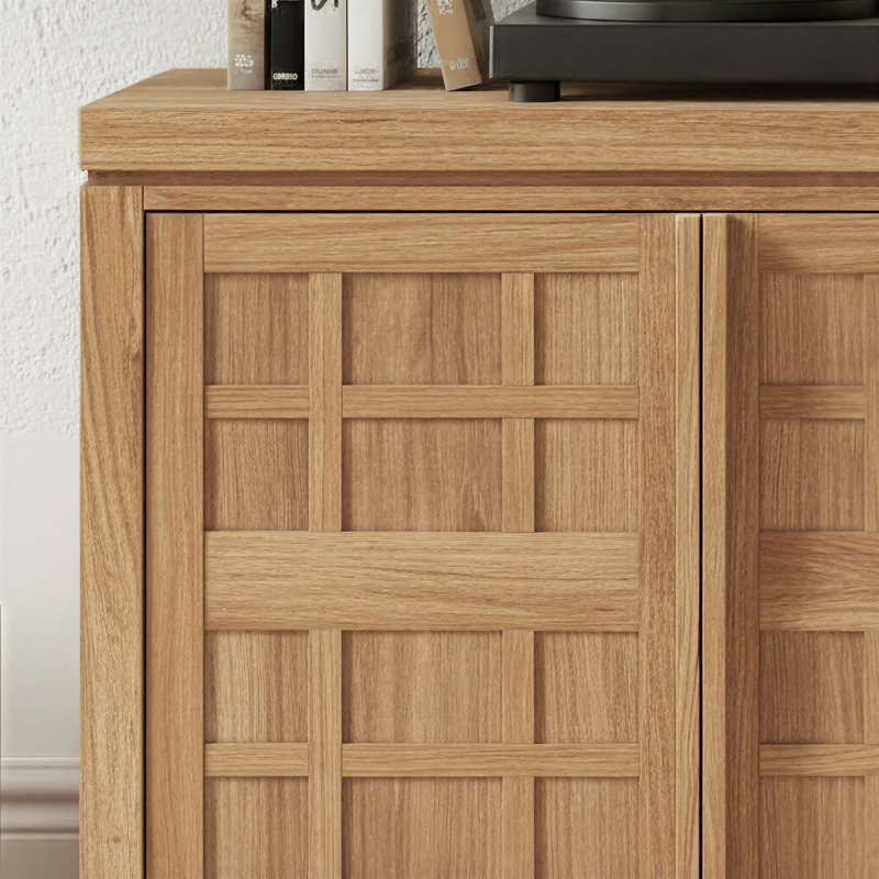 Bateson Modern 74" Sideboard with Storage Cabinets, Heritage Oak