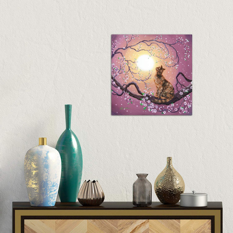 Cherry Blossom Waltz by Laura Iverson - Wrapped Canvas Painting, 45.72 cm H x 45.72 cm W x 3.175 cm D