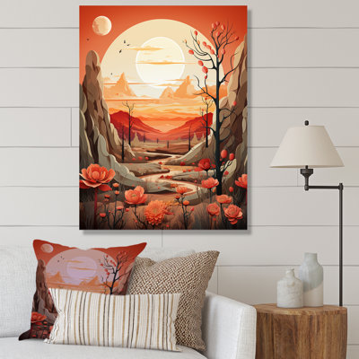 Cactus Tangerine Twilight - Cactus, reproduction sur toile