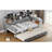 Multi - Functional Twin Gray Bed With Study Desk, Trundle, And Space Saving Storage Storage, Desk For Bedroom-1310298747