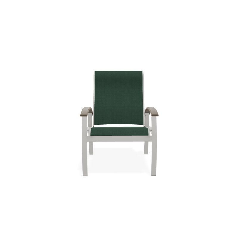 Chaise de patio Askar, Désert, Vert forêt 22D Sunbrella® vert, Neige texturée
