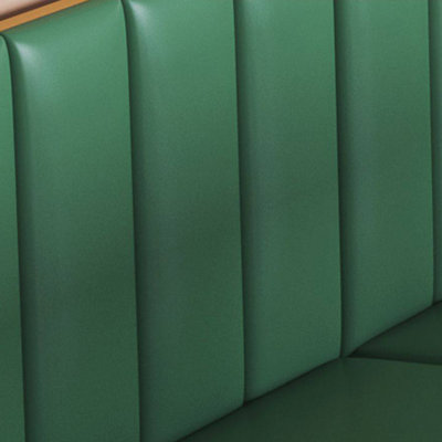 Banquette moderne en similicuir vert