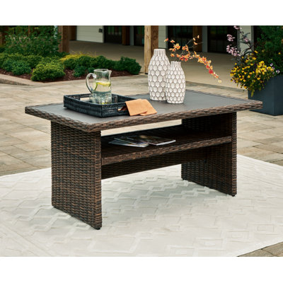 Evolo Rectangular Metal Outdoor Coffee Table , 59'' in. W 35.5'' in. D