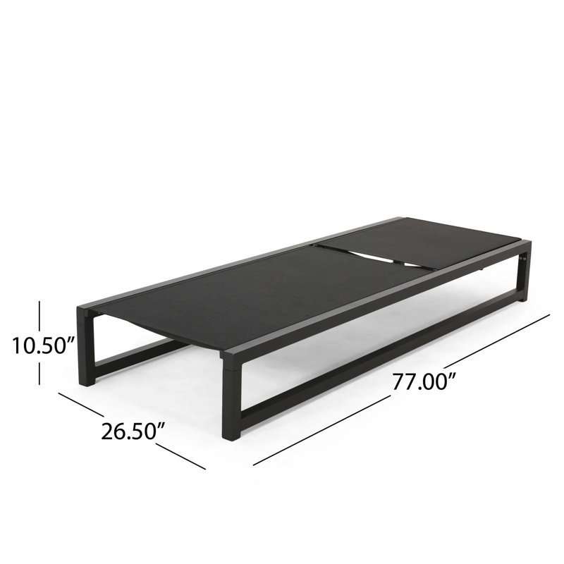 Venice Chaise Lounge, Black