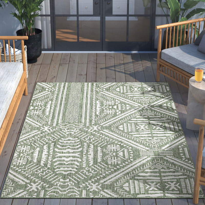 Well Woven Medusa Khalo Geometric Flat-Weave Indoor/Outdoor Area Rug, Rectangle 160 x 220cm